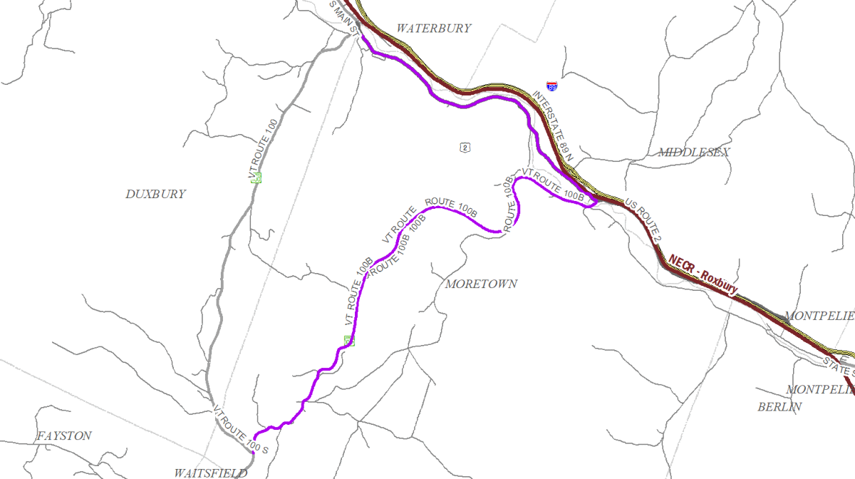 Dc Line Rd Victory Vt DUXBURY VT-100 Factsheet - Vermont Agency of Transportation
